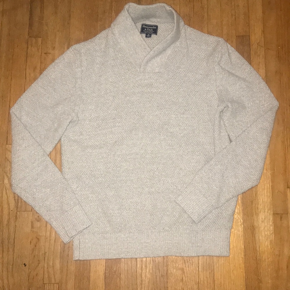 Grey Abercrombie sweater.